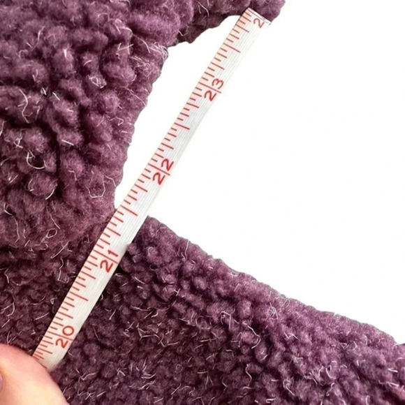 Vintage Chelsea Studio M purple + pink fleece snap button boho jacket - Picture 5 of 7